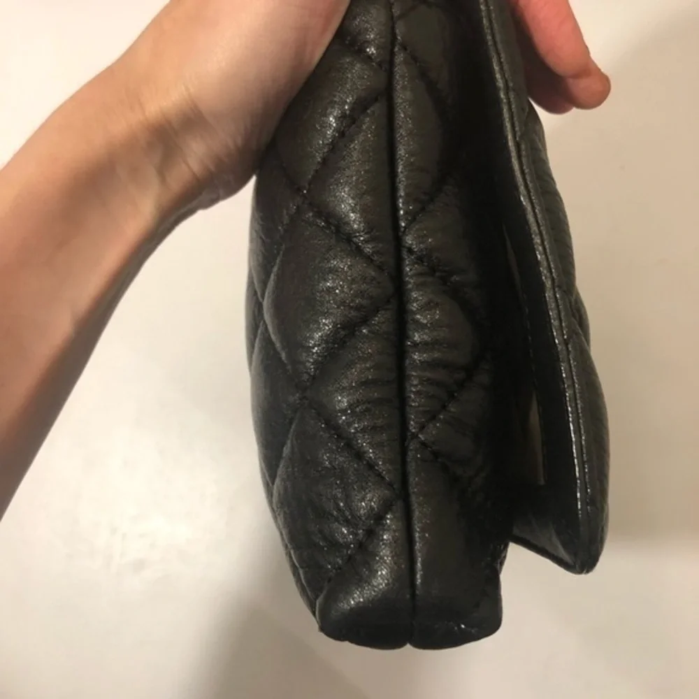 Kate spade black quilted flap bag